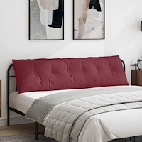 vidaXL Ryggkudde Vinröd 180 x 19 x 50 cm tyg