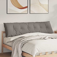 vidaXL Ryggkudde Taupe 180 x 19 x 50 cm tyg