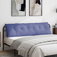 vidaXL Ryggkudde Jeansblå 180 x 19 x 50 cm tyg