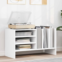 vidaXL Skivskåp med hylla Vit 78,5 x 35 x 45 cm Konstruerat trä