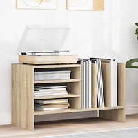 vidaXL Skivskåp med hylla Sonoma-ek 78,5 x 35 x 45 cm Konstruerat trä