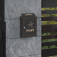 vidaXL Väggmonterad Brevlåda Brons 29 x 13 x 41 cm Gjutet Aluminium