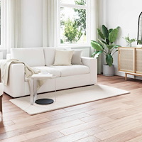 vidaXL Fusk-kaninpälsmatta Olite Kräm 100 x 200 cm Polyester