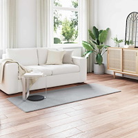 vidaXL Fusk-kaninpälsmatta Olite Grå 100 x 200 cm Polyester