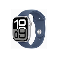 Apple Apple Watch Series 10 (GPS + Cellular) - silveraluminium - smart klocka med sportband - denim - 64 GB