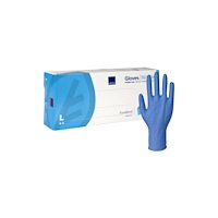 Abena Abena HospiCare Long - handskar - storlek: 8-9 - large - nitrilgummi - blå (paket om 100)