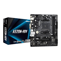 ASRock ASRock A520M-HDV - moderkort - micro ATX - Socket AM4 - AMD A520