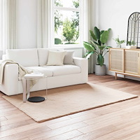 vidaXL Fusk-kaninpälsmatta Olite Taupe 160 x 230 cm Polyester