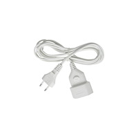 Brennenstuhl brennenstuhl H03VVH2-F 2x0.75 - förlängningskabel för ström - IEC 60906-1 till Eurokontakt - 3 m