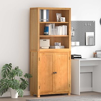 vidaXL Förvaringsmöbelset med lagring med dörr Brun Konstruerat trä