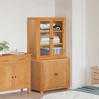 vidaXL Förvaringsmöbelset med lagring med dörr Brun Konstruerat trä