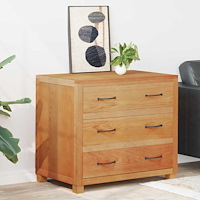 vidaXL Skåp med låda med lagring Brun Konstruerat trä