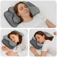 vidaXL Nackkudde Enfärgad Grå 58 x 38 x 12 cm Minneskum