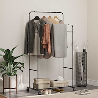 vidaXL Klädhängare Enfärgad Svart