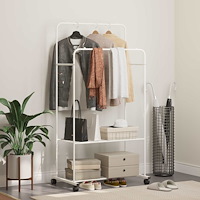 vidaXL Klädhängare Enfärgad Vit