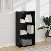 vidaXL Hyllsystem Svart Ek 60 x 30 x 76.5 cm Konstruerat trä