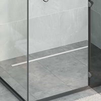 vidaXL 360° Duschavlopp med smal modell Silver 100 cm