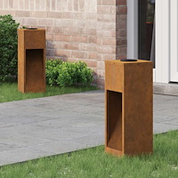 vidaXL Solcell LED-vägbelysning 2 pcs Galvaniserad Galvaniserad