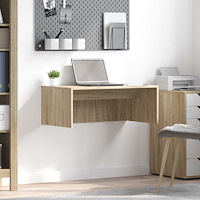 vidaXL Väggmonterat skrivbord Väggmonterad Sonoma-ek 80 x 45 x 30 cm