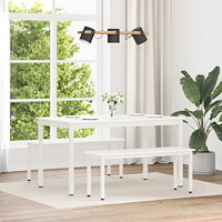 vidaXL bänk Vit 110 x 35 x 45 cm Massiv furu