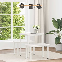 vidaXL Matbord Vit 60 x 60 x 75 cm Massiv furu