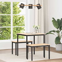 vidaXL Matbord Naturfärg 70 x 70 x 75 cm Massiv furu