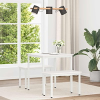 vidaXL Matbord Vit 70 x 70 x 75 cm Massiv furu