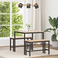 vidaXL Matbord Naturfärg 80 x 80 x 75 cm Massiv furu