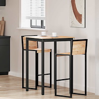 vidaXL Barbord Naturfärg 110 x 55 x 105 cm Massiv furu