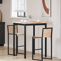 vidaXL Barbord Naturfärg 110 x 55 x 105 cm Massiv furu