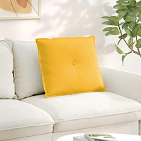 vidaXL Ryggkudde Ljusgul 60 x 50 cm Kordread tyg