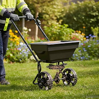 vidaXL Spridare Svart 80 x 46 x 75 cm PVC och stål