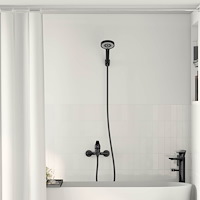 vidaXL Duschhuvud Set Svart G 1 / 2 tum