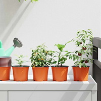 vidaXL Blomkruka 200 pcs Keramik Ø 15 x 12,5 cm Plast