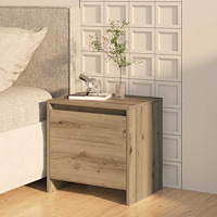 vidaXL Nattduksbord Artisan Ek 45 x 34 x 44,5 cm Konstruerat trä