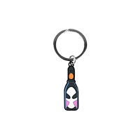 Pawprint Family Feathers Bottle Keyring