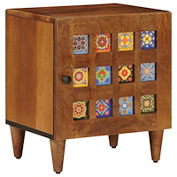 vidaXL Nattduksbord Brun 40 x 33 x 46 cm Massivt mangoträ