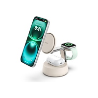 Belkin Components Belkin UltraCharge Pro trådlöst laddställ - 3-i-1, Qi2 - + växelströmsadapter - 25 Watt