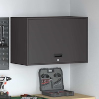 vidaXL Vägghylla för garage Svart 80 x 40 x 53 cm Pulverlackerad stål