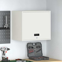 vidaXL Vägghylla för garage Vit 60 x 40 x 53 cm Pulverlackerad stål