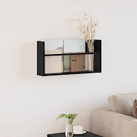 vidaXL Tidningshylla Svart Ek 60 x 12 x 30 cm Konstruerat trä