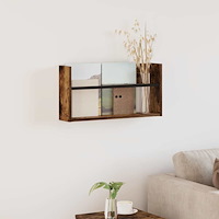 vidaXL Tidningshylla med hylla Rökt ek 60 x 12 x 30 cm Konstruerat trä