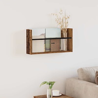 vidaXL Tidningshylla Gammalt trä 60 x 12 x 30 cm Konstruerat trä