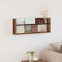 vidaXL Tidningshylla Gammalt trä 80 x 12 x 30 cm Konstruerat trä