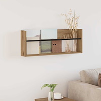 vidaXL Tidningshylla Artisan Ek 80 x 12 x 30 cm Konstruerat trä