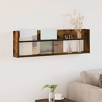 vidaXL Tidningshylla Rökt ek 100 x 12 x 30 cm Konstruerat trä