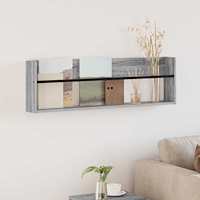 vidaXL Tidningshylla Grå Sonoma 100 x 12 x 30 cm Konstruerat trä