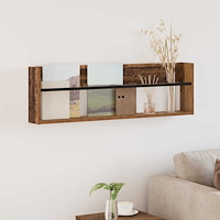 vidaXL Tidningshylla Gammalt trä 100 x 12 x 30 cm Konstruerat trä