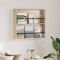 vidaXL Tidningshylla Sonoma-ek 80 x 12 x 70 cm Konstruerat trä