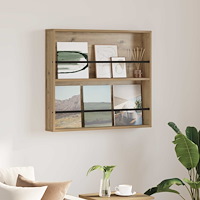 vidaXL Tidningshylla Artisan Ek 80 x 12 x 70 cm Konstruerat trä